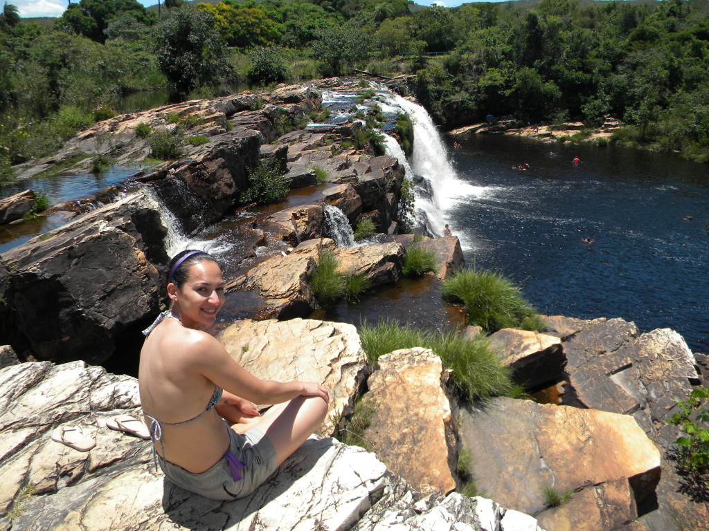 Depois de dois dias de escaladas fomos conhecer a Cachoeira Grande bem próxima ao setor de escalada.