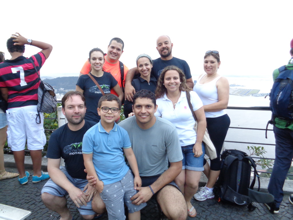 Cume do Pão de Açúcar, Flavia, Juliano, Michelle, Natan, Rose, Bolivia, Murilo, Alisson e Angela.