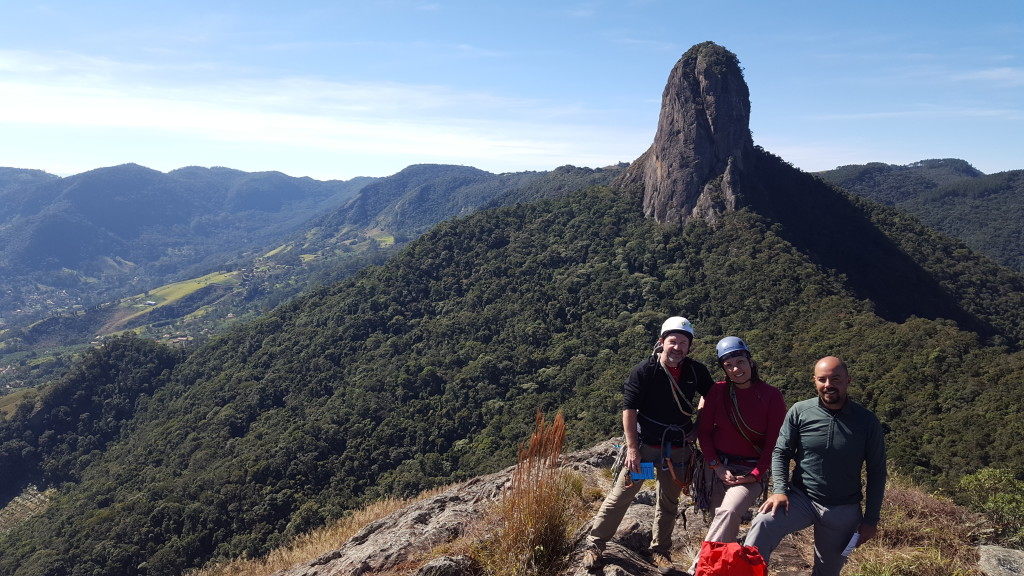 Cume da Ana Chata com o casal idealizador do Desafio Vias Históricas. Marcos, Michelle e Natan.