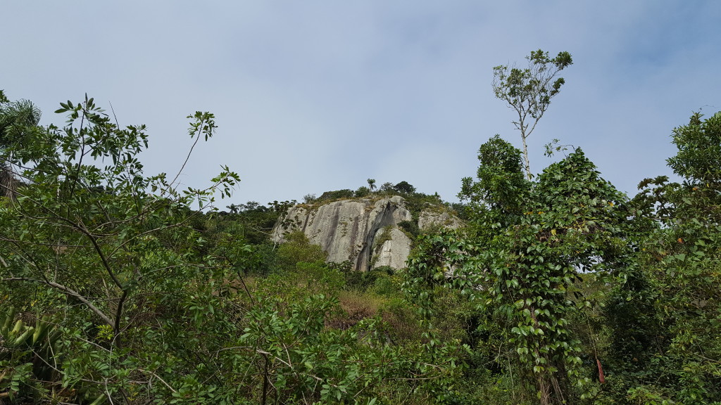 Parede de escalada do Morro do Macaco.