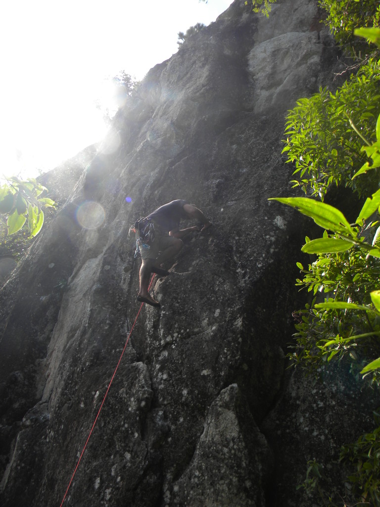 Escalada mista que fizemos, pena que não sei o nome dela.