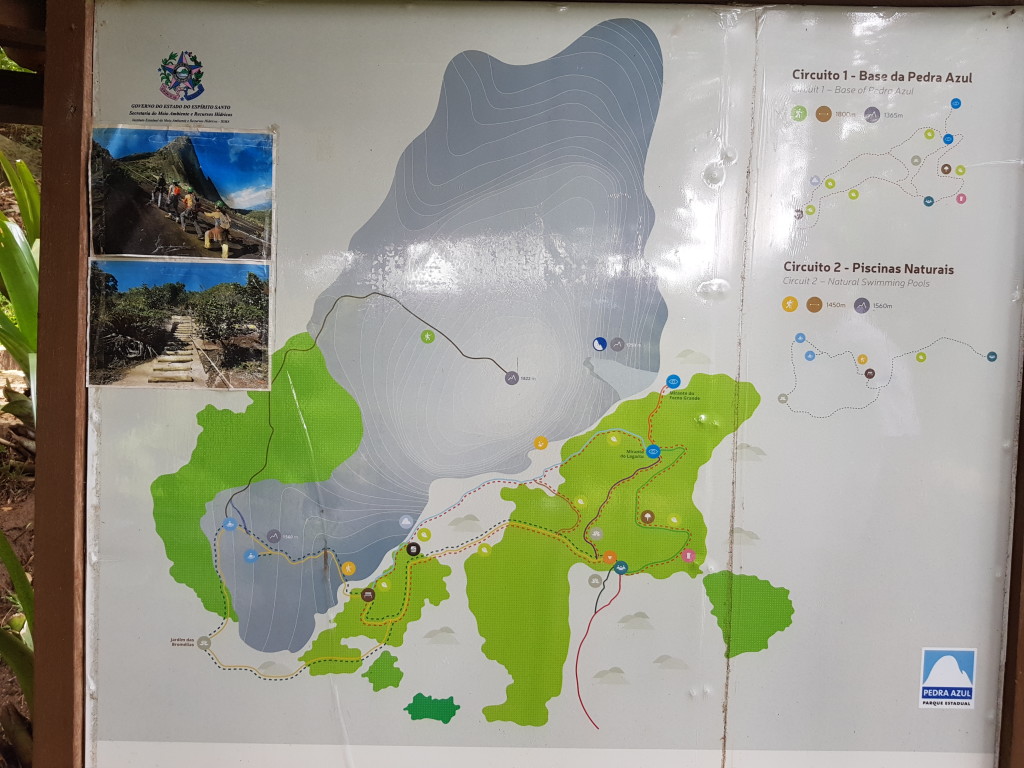 Mapa do Parque Pedra Azul.