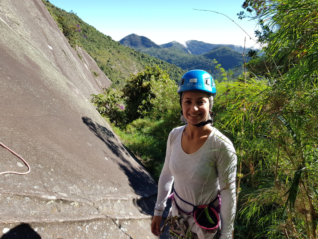 Michelle preparada para escalar