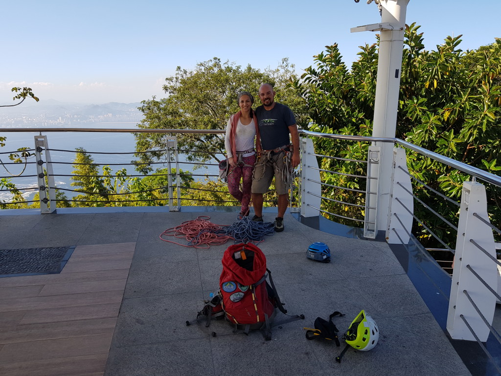 Final da escalada no cume do Pão de Açúcar. 