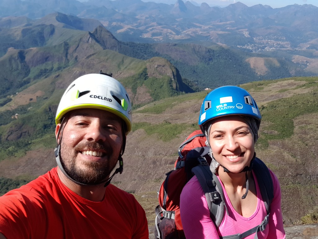 Eu com minha grande companheira de escalada Michelle.