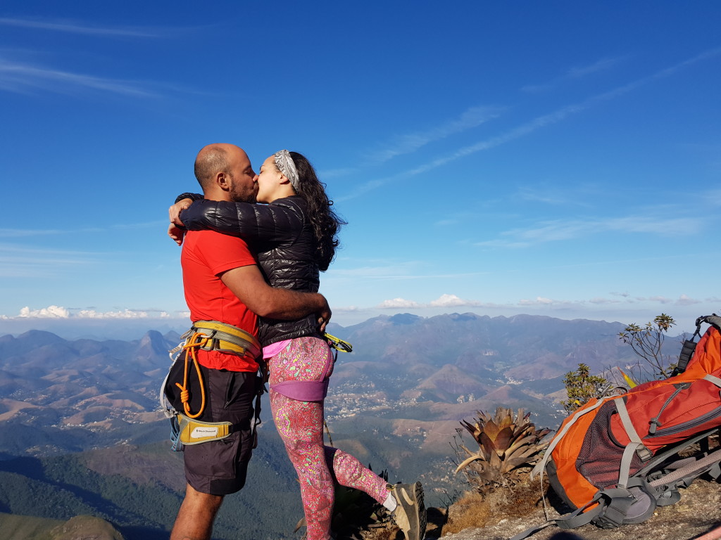 Muito bom poder escalar com a esposa.