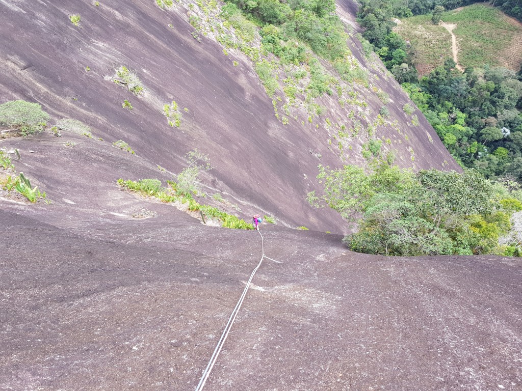 Quase finalizando a escalada de hoje.