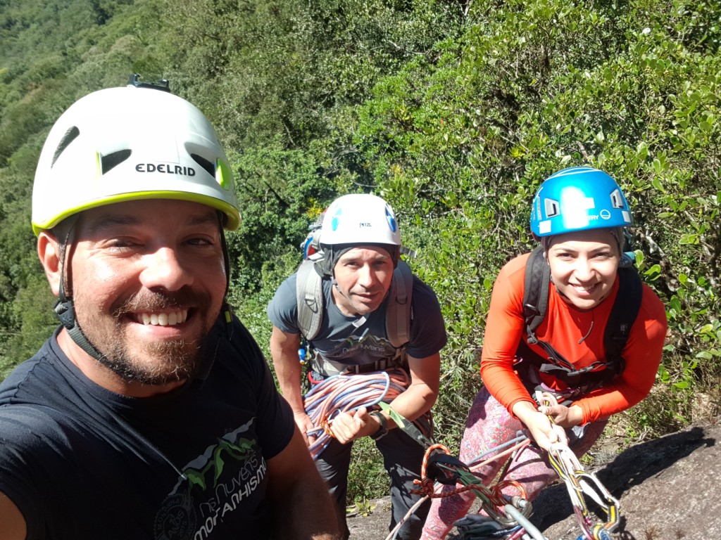 Eu, Willian e Michelle na primeira parada 